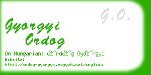 gyorgyi ordog business card